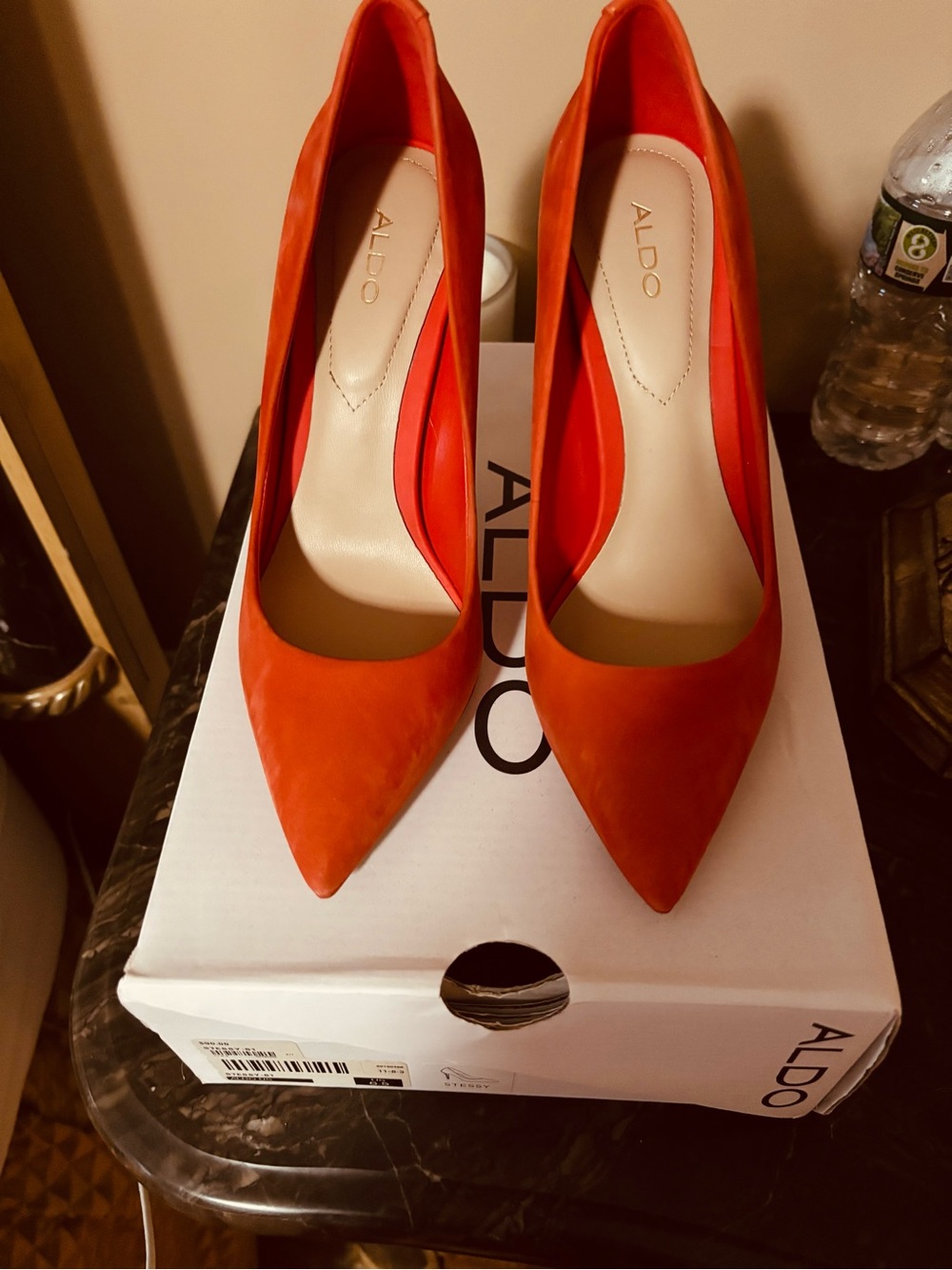 NWT - ALDO Women's Orange Pointed-Toe Pumps